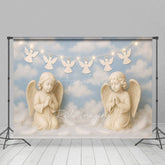 Aperturee - Aperturee Blue Sky Paradise Angles Light Cake Smash Backdrop